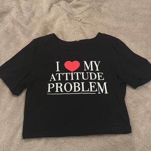 Black Baby Tee - Size Medium